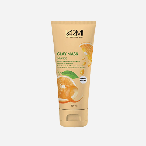 ماسک صورت خاک رسی وارمی مدل پرتقال حجم 150 میلی لیتر